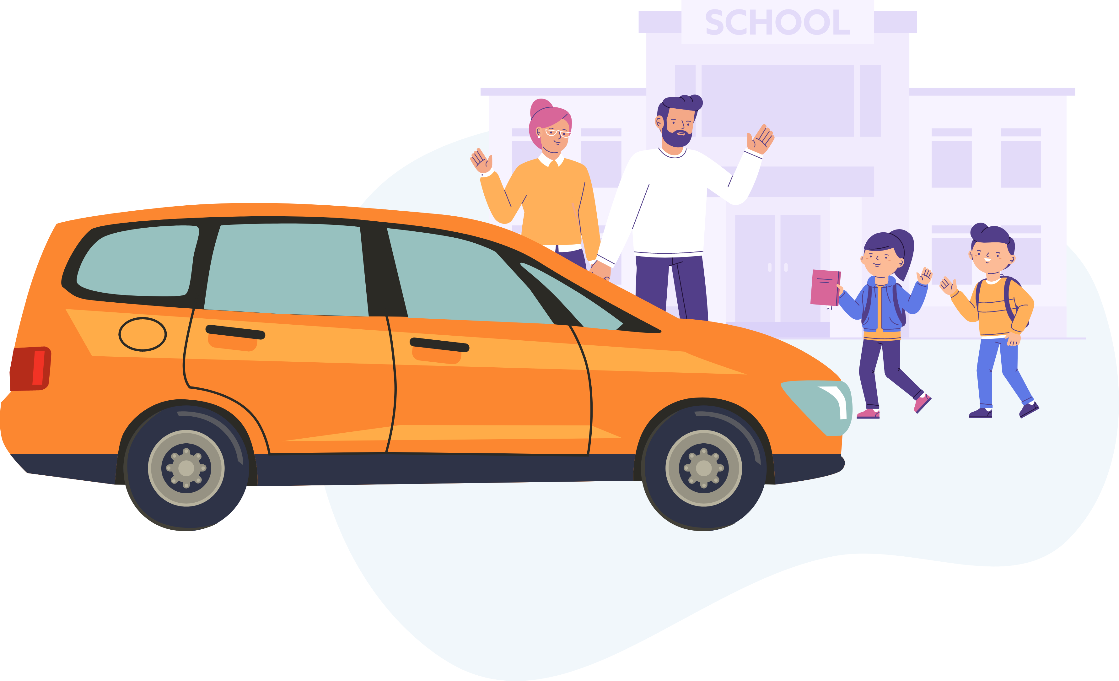 Parents announce arrival for children pickup